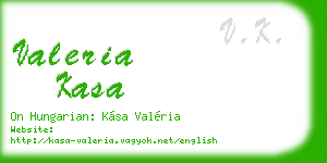 valeria kasa business card